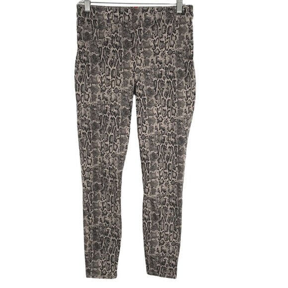 Spanx Jean-ish Ankle Leggings‎ Taupe Snakeskin Cotton Blend Women's Medium - Picture 1 of 10